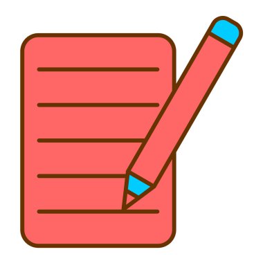 kalem ve kağıt. vektör çizim