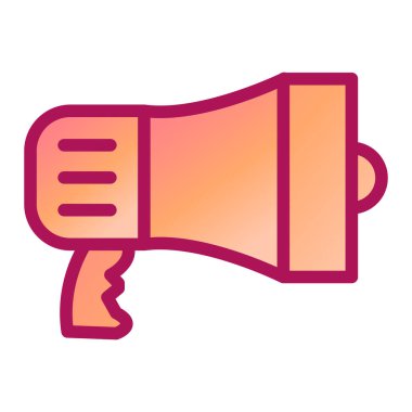 Megafon. Web simgesi basit illüstrasyon