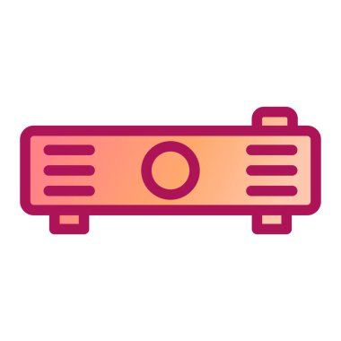 Projektör. Web simgesi basit illüstrasyon