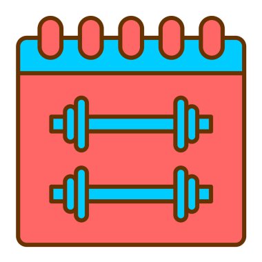 Fitness simgesinin vektör illüstrasyonu