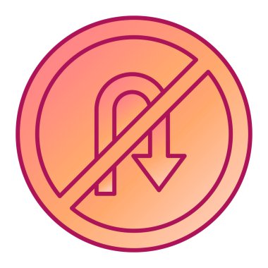 Sağa dönüş yok. vektör illüstrasyonu