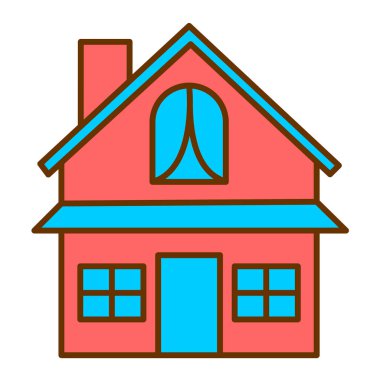 Ev. Web simgesi basit illüstrasyon