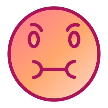 üzgün yüz simgesi ikon vektör illüstrasyonu