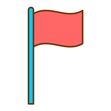 bayrak ikonu vektör illüstrasyonu