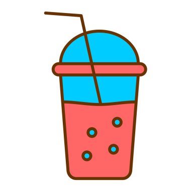 Gazoz. Web simgesi basit illüstrasyon