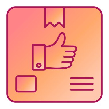 Alışveriş poşeti ikonuyla el. vektör illüstrasyonu