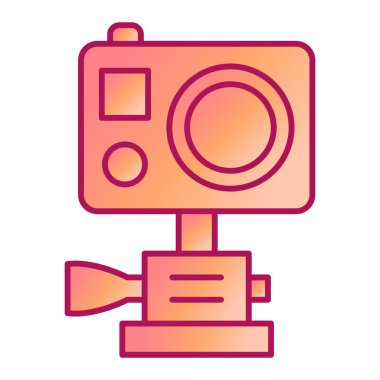 kamera lensi çizgisi ikon vektör çizimi tasarımı