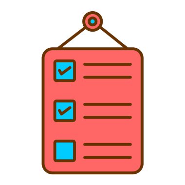 Kontrol listesi simgesi vektör illüstrasyonu