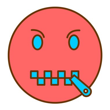 üzgün yüz simgesi ikon vektör illüstrasyonu