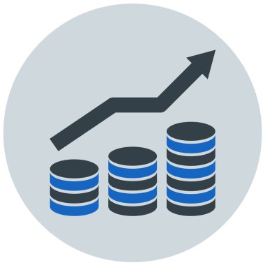 iş grafiği simgesi, vektör illüstrasyonu