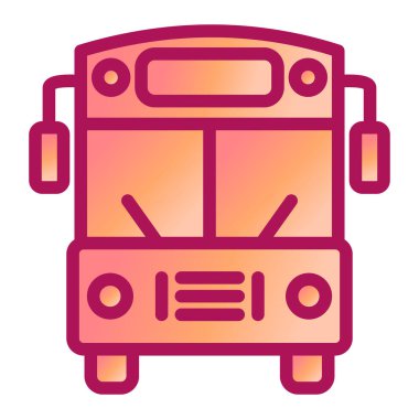 Otobüs. Web simgesi basit illüstrasyon