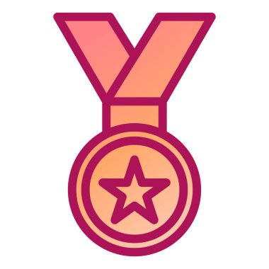 Madalya. Web simgesi basit illüstrasyon