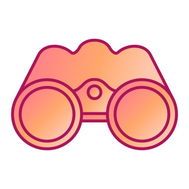 dürbün simgesi. Web için dürbün vektör simgelerinin düz çizimi