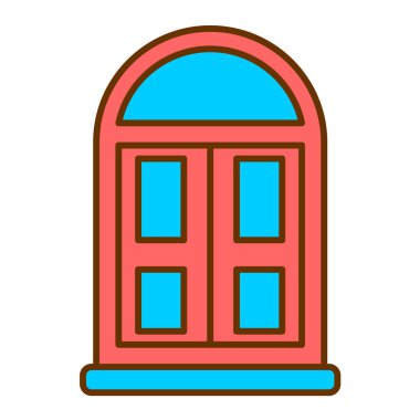 Ev binası ikonu. vektör illüstrasyonu