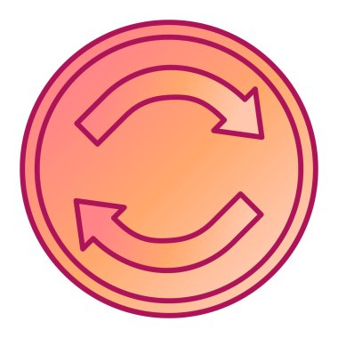 Dairesel ok simgesinin vektör illüstrasyonu