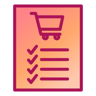 Alışveriş arabası. Basit resimleme