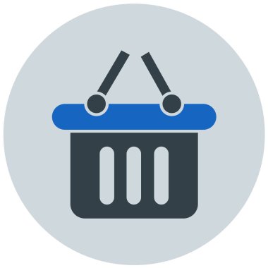 Alışveriş arabası modern ikon vektör illüstrasyonu