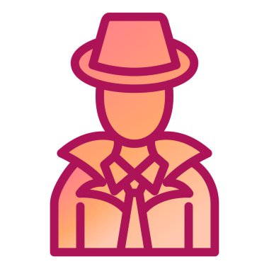 Şapkalı adam. Basit tasarım