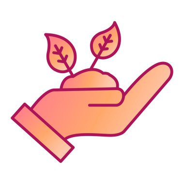 Yaprak vektör çizimi ile el ele tutuşan bitki