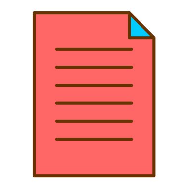 Belge. Web simgesi basit illüstrasyon