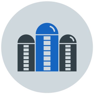 Bina. Web simgesi basit illüstrasyon