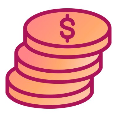 Dolar Sikkeleri. Basit illüstrasyon