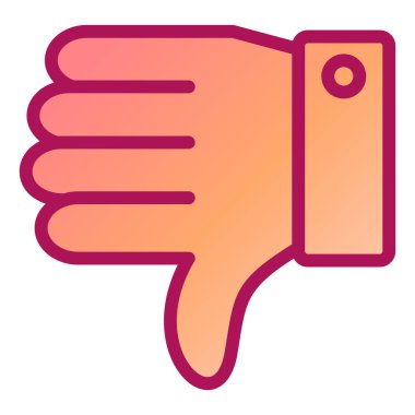 Hoşlanmıyorum. Web simgesi basit illüstrasyon