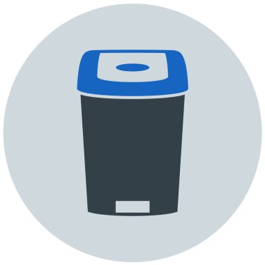 Moda biçimi izole edilmiş arkaplanda çöp kutusu simgesi