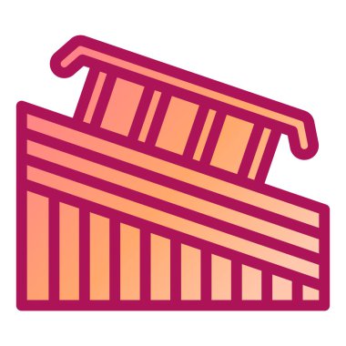 Bina. Web simgesi basit illüstrasyon