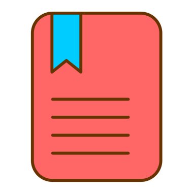 Kitap. Web simgesi basit illüstrasyon