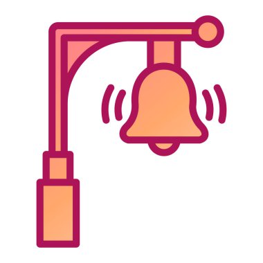 çan vektörü ince çizgi simgesi