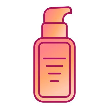 Kozmetik şişe ikonu. Web için şampuan vektör simgelerinin özet çizimi