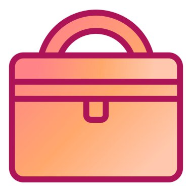 Çanta. Web simgesi basit illüstrasyon