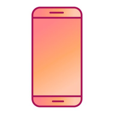 Smartphone ile boş perde. Vektör çizim