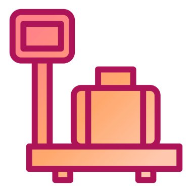 bagaj. Web simgesi basit illüstrasyon