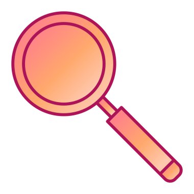 Beyaz zemin üzerinde arama simgesi olan büyüteç. Renkli tasarım. vektör illüstrasyonu