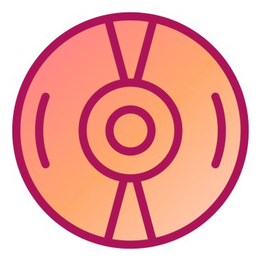 CD mi? Web simgesi basit illüstrasyon