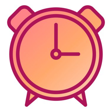 Alarm saat simgesi vektör illüstrasyonu