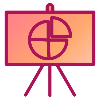 Sunum. Web simgesi basit illüstrasyon