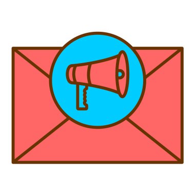 ileti vektör renk çizgisi simgesi