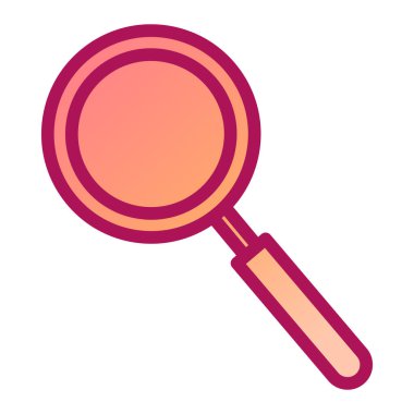 büyütme cam ikon vektör çizimi tasarımı