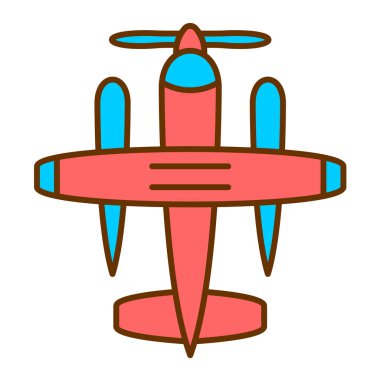 uçak ikonu vektör illüstrasyonu