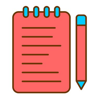 Not defteri. Web simgesi basit illüstrasyon