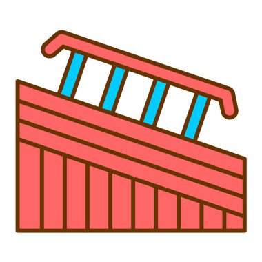 Tente vektör illüstrasyon tasarımlı alışveriş arabası