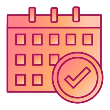 Takvim simgesi vektör illüstrasyonu