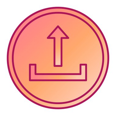 Moda biçimi izole edilmiş arkaplanda yükleme düğmesi simgesi