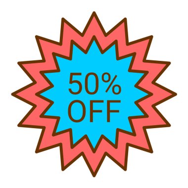 indirimli etiket satışı, vektör illüstrasyonu