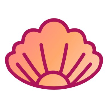 deniz kabuğu ikonu vektör çizimi tasarımı