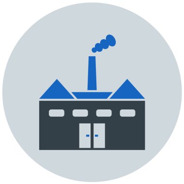 Fabrika. Web simgesi basit illüstrasyon