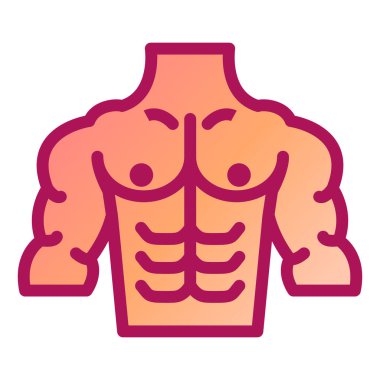 İnsan gövdesi simgesi vektör illüstrasyonu